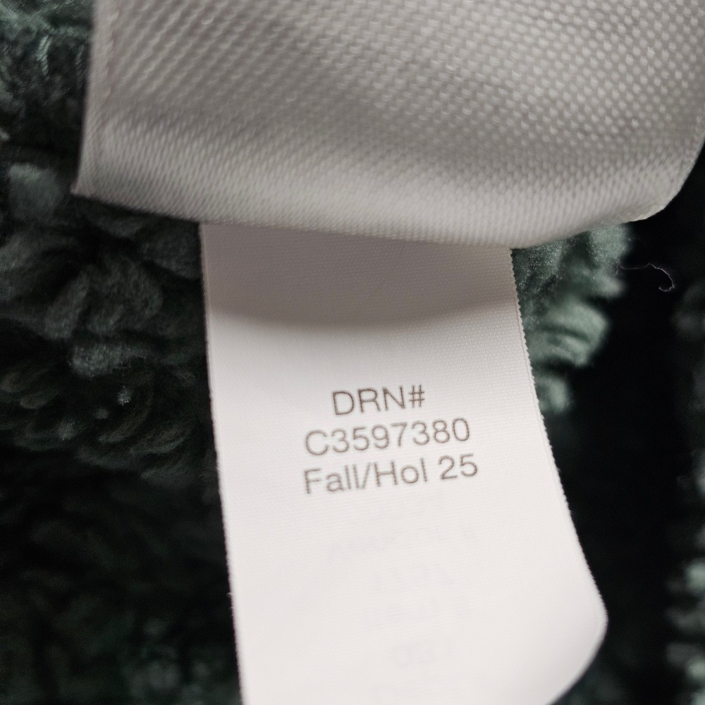 Eddie Bauer Cable Fleece Pullover Womens XL Green C3597380 Mock Neck Sherpa Top - Picture 9 of 11